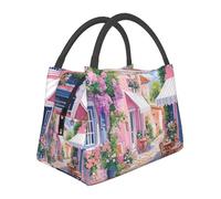 Mexpekil Belle strade isolate borse per il pranzo per le donne termiche Lunchbox Adulti Grande Capacità Picnic Cooler Bag Portatile Pranzo Tote Bag Borsa per il Lavoro