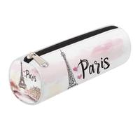 Mexpekil Bellissimo astuccio cilindrico rotondo con Torre Eiffel di Parigi, per bambini, ragazzi, ragazze, astuccio cilindrico per forniture scolastiche