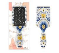 Mexpekil Blu Giallo Piastrelle Antiche Ornamento Districante Paddle Spazzola Per Capelli Bagnati Asciutto Spazzole Massaggio Cuscino D'aria Pettine per ID Ragazze Donne Uomini