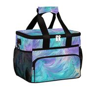 Mexpekil Blu Viola Liquido Riutilizzabile Isolato Borse per il pranzo per Donne Uomini Adulti Contenitore termico Grande Riutilizzabile Cooler Lunch Tote Bag per il Lavoro Picnic Attività all'aperto