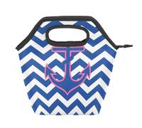 Mexpekil Blue Chevron Sea Anchor - Borsa termica per il pranzo, riutilizzabile, impermeabile, a prova di perdite, per bambini e adulti, scuola, ufficio, picnic