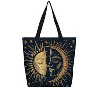 Mexpekil Boho Moon Sun Borsa tote in tela per donne ragazze borse per la spesa riutilizzabili borse per la spesa grandi borse da donna borsa a tracolla multiuso