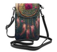 Mexpekil Borsa a tracolla in pelle per le donne a tracolla custodia per telefono impermeabile borsa portafoglio piccole borse da donna, Acchiappasogni della foresta, Taglia unica