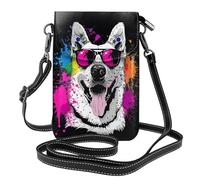 Mexpekil Borsa a tracolla in pelle per le donne a tracolla custodia per telefono impermeabile borsa portafoglio piccole borse da donna, Pastore Carino, Taglia unica