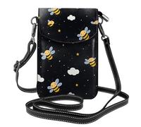 Mexpekil Borsa a tracolla in pelle per le donne a tracolla custodia per telefono impermeabile borsa portafoglio piccole borse da donna, Api Cartoon Volare, Taglia unica