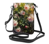 Mexpekil Borsa a tracolla in pelle per le donne a tracolla custodia per telefono impermeabile borsa portafoglio piccole borse da donna, Dipinto ad olio Rose, Taglia unica