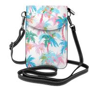Mexpekil Borsa a tracolla in pelle per le donne a tracolla custodia per telefono impermeabile borsa portafoglio piccole borse da donna, Belle Palme, Taglia unica