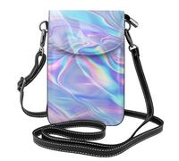 Mexpekil Borsa a tracolla in pelle per le donne a tracolla custodia per telefono impermeabile borsa portafoglio piccole borse da donna, Astratto Fluente Liquido, Taglia unica