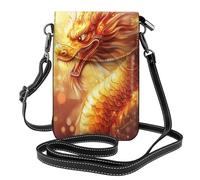 Mexpekil Borsa a tracolla in pelle per le donne a tracolla custodia per telefono impermeabile borsa portafoglio piccole borse da donna, Drago Gloden, Taglia unica