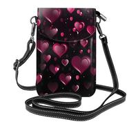 Mexpekil Borsa a tracolla in pelle per le donne a tracolla custodia per telefono impermeabile borsa portafoglio piccole borse da donna, Cuori Rossi Amore, Taglia unica