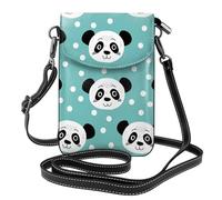 Mexpekil Borsa a tracolla in pelle per le donne a tracolla custodia per telefono impermeabile borsa portafoglio piccole borse da donna, Panda Face, Taglia unica