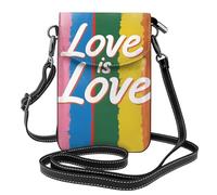 Mexpekil Borsa a tracolla in pelle per le donne a tracolla custodia per telefono impermeabile borsa portafoglio piccole borse da donna, Amore arcobaleno, Taglia unica