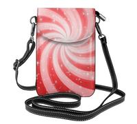 Mexpekil Borsa a tracolla in pelle per le donne a tracolla custodia per telefono impermeabile borsa portafoglio piccole borse da donna, Stelle a spirale rosse glitterate, Taglia unica