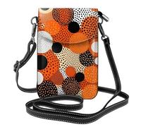 Mexpekil Borsa a tracolla in pelle per le donne a tracolla custodia per telefono impermeabile borsa portafoglio piccole borse da donna, Cerchio arancione, Taglia unica