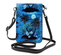 Mexpekil Borsa a tracolla in pelle per le donne a tracolla custodia per telefono impermeabile borsa portafoglio piccole borse da donna, Isola delle Palme, Taglia unica
