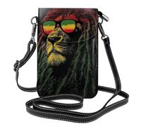 Mexpekil Borsa a tracolla in pelle per le donne a tracolla custodia per telefono impermeabile borsa portafoglio piccole borse da donna, Leone del Terrore, Taglia unica