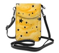 Mexpekil Borsa a tracolla in pelle per le donne a tracolla custodia per telefono impermeabile borsa portafoglio piccole borse da donna, Stelle Gialle e, Taglia unica