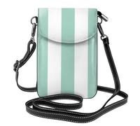 Mexpekil Borsa a tracolla in pelle per le donne a tracolla custodia per telefono impermeabile borsa portafoglio piccole borse da donna, A righe bianco acqua, Taglia unica