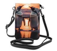 Mexpekil Borsa a tracolla in pelle per le donne a tracolla custodia per telefono impermeabile borsa portafoglio piccole borse da donna, Animali Pinguino, Taglia unica
