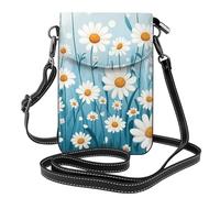 Mexpekil Borsa a tracolla in pelle per le donne a tracolla custodia per telefono impermeabile borsa portafoglio piccole borse da donna, Campo di Margherite, Taglia unica