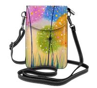 Mexpekil Borsa a tracolla in pelle per le donne a tracolla custodia per telefono impermeabile borsa portafoglio piccole borse da donna, Dipinto di tre denti di leone, Taglia unica