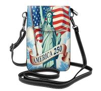 Mexpekil Borsa a tracolla in pelle per le donne a tracolla custodia per telefono impermeabile borsa portafoglio piccole borse da donna, Lady Liberty, Taglia unica