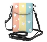 Mexpekil Borsa a tracolla in pelle per le donne a tracolla custodia per telefono impermeabile borsa portafoglio piccole borse da donna, Righe arcobaleno St, Taglia unica