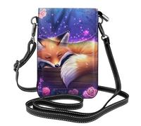 Mexpekil Borsa a tracolla in pelle per le donne a tracolla custodia per telefono impermeabile borsa portafoglio piccole borse da donna, Foresta di rose che dorme, Taglia unica
