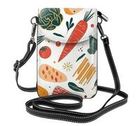 Mexpekil Borsa a tracolla in pelle per le donne a tracolla custodia per telefono impermeabile borsa portafoglio piccole borse da donna, Verdure Carote, Taglia unica