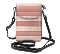Mexpekil Borsa a tracolla in pelle per le donne a tracolla custodia per telefono impermeabile borsa portafoglio piccole borse da donna, Righe Oro Rosa, Taglia unica
