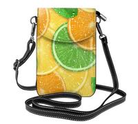 Mexpekil Borsa a tracolla in pelle per le donne a tracolla custodia per telefono impermeabile borsa portafoglio piccole borse da donna, Limone Arancio Verde, Taglia unica