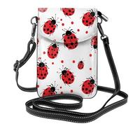 Mexpekil Borsa a tracolla in pelle per le donne a tracolla custodia per telefono impermeabile borsa portafoglio piccole borse da donna, Coccinella, Taglia unica