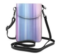 Mexpekil Borsa a tracolla in pelle per le donne a tracolla custodia per telefono impermeabile borsa portafoglio piccole borse da donna, A righe rosa e viola, Taglia unica