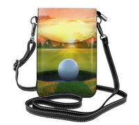 Mexpekil Borsa a tracolla in pelle per le donne a tracolla custodia per telefono impermeabile borsa portafoglio piccole borse da donna, Tramonto della pallina da golf, Taglia unica