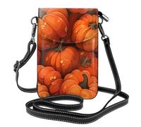 Mexpekil Borsa a tracolla in pelle per le donne a tracolla custodia per telefono impermeabile borsa portafoglio piccole borse da donna, Raccolta della zucca autunnale, Taglia unica