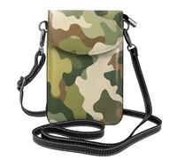 Mexpekil Borsa a tracolla in pelle per le donne a tracolla custodia per telefono impermeabile borsa portafoglio piccole borse da donna, Verde mimetico., Taglia unica