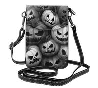 Mexpekil Borsa a tracolla in pelle per le donne a tracolla custodia per telefono impermeabile borsa portafoglio piccole borse da donna, Zucche spaventose Halloween, Taglia unica