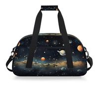 Mexpekil Borsa da palestra con cielo stellato, universo, pianeta, da viaggio, per ragazze e ragazzi, borsa impermeabile per il fine settimana, per sport, danza, scuola, pratica