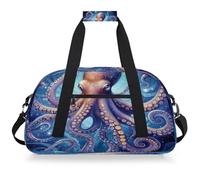 Mexpekil Borsa da palestra da viaggio a forma di polpo per ragazze e ragazzi, borsa da viaggio per il fine settimana, impermeabile, per sport, danza, scuola, pratica