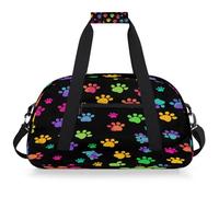 Mexpekil Borsa da palestra da viaggio colorata con zampa per ragazze e ragazzi borse da viaggio per il fine settimana borsa impermeabile per sport danza scuola pratica