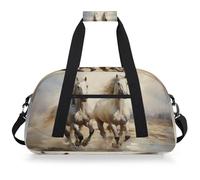 Mexpekil Borsa da palestra da viaggio con cavallo in esecuzione per ragazze e ragazzi borse da viaggio per il fine settimana borsa impermeabile per sport danza scuola pratica