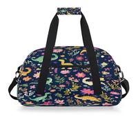 Mexpekil Borsa da palestra da viaggio con dinosauri colorati, per ragazze e ragazzi, borsa da viaggio per il fine settimana, impermeabile, per sport, danza, scuola, pratica