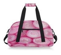 Mexpekil Borsa da palestra da viaggio con fetta di cipolla rosa, per ragazze e ragazzi, borsa da viaggio per il fine settimana, impermeabile, per sport, danza, scuola, pratica