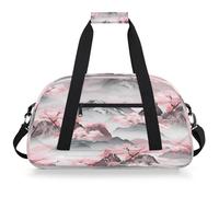 Mexpekil Borsa da palestra da viaggio con fiori rosa per ragazze e ragazzi borse da viaggio per il fine settimana borsa impermeabile per sport danza scuola pratica