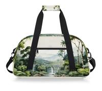 Mexpekil Borsa da palestra da viaggio con fiume tropicale della foresta tropicale per ragazze e ragazzi borse da viaggio per il fine settimana borsa impermeabile per sport danza scuola pratica