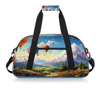 Mexpekil Borsa da palestra da viaggio con mongolfiera per ragazze e ragazzi, borsa da viaggio per il fine settimana durante la notte, borsa impermeabile per sport danza scuola pratica