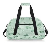 Mexpekil Borsa da palestra da viaggio con motivo trifoglio verde per ragazze e ragazzi borse da viaggio per il fine settimana borsa impermeabile per sport danza scuola pratica
