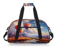 Mexpekil Borsa da palestra da viaggio con palloncini e paesaggi naturali per ragazze e ragazzi borse da viaggio per il fine settimana borsa impermeabile per sport danza scuola pratica