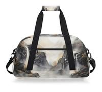 Mexpekil Borsa da palestra da viaggio con pittura a olio per ragazze e ragazzi borse da viaggio per il fine settimana borsa impermeabile per sport danza scuola pratica