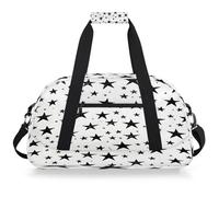 Mexpekil Borsa da palestra da viaggio con stelle nere per ragazze e ragazzi borse da viaggio per il fine settimana borsa impermeabile per sport danza scuola pratica